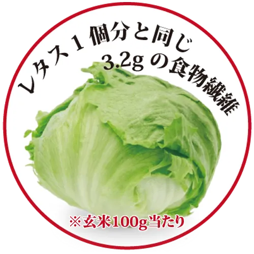 レタス1個分と同じ3.2gの食物繊維